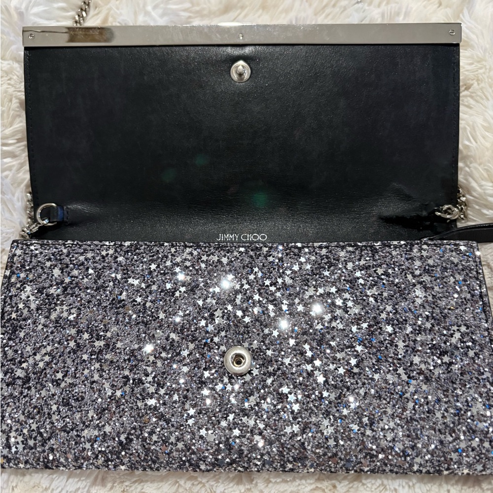 Jimmy Choo sparkly clutch purse REHAB BAG - Picture 4 of 10